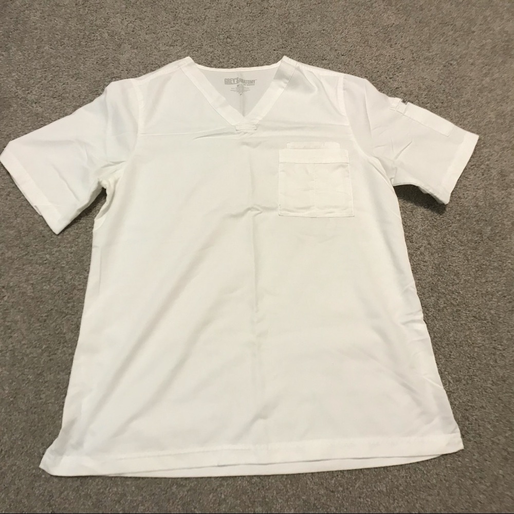 Grey’s Anatomy White Scrub Top Men’s Medium
